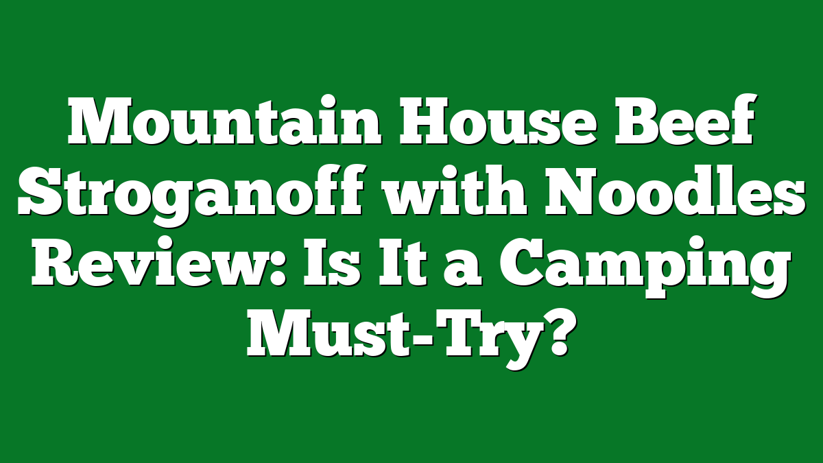 Mountain House Beef Stroganoff with Noodles Review: Is It a Camping Must-Try?